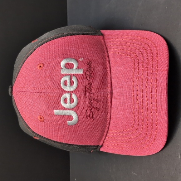 Choko Authentics Jeep Advertising Red/ Gray Sporty Hat. - Picture 2 of 9